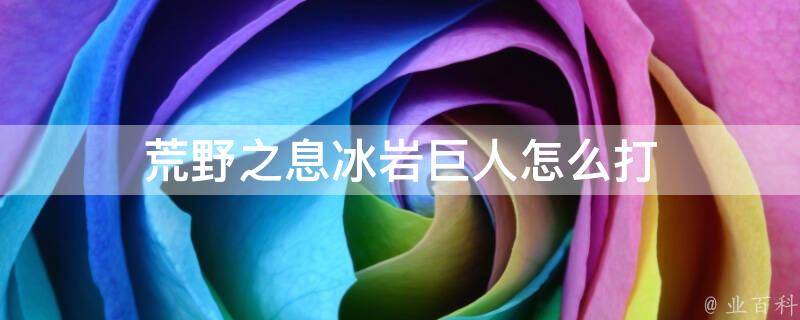 石巨人战术攻略
