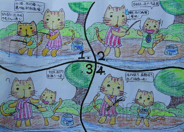 小猫钓鱼破解版无限金币有船_小猫钓鱼的看图写话一年级_小猫钓鱼